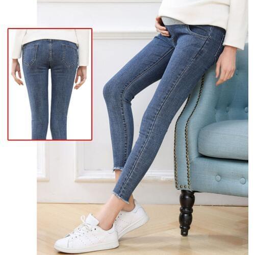Pregnant Clothes Maternity Ninth Pants Jeans For Pregnant Women Clothing Skinny Denim Stretch Jeans Pregnancy Pants Spring Wear