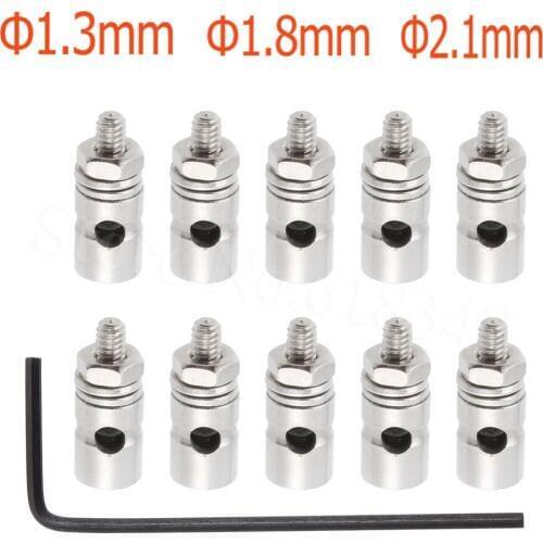 Wholesale 500pcs Pushrod Connectors Linkage Stoppers D2.1mm D1.8mm D1.3mm RC Airplane Parts Replacement