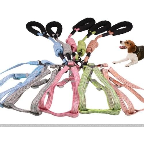 Pet Chest Harness Traction Rope Adjustable Round Pet Traction Rope Chest Back Pet Supplies Dog Harness поводок для собак
