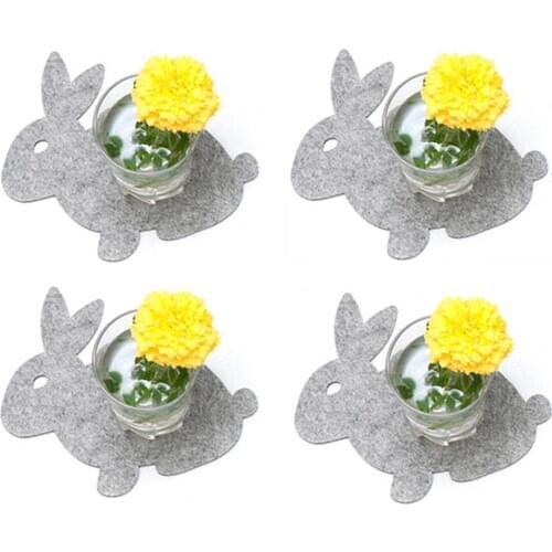 Easter Rabbit Placemat Coaster Dining Mat For Home Kitchen Decorations 2020 New Easter Decoration Supplies