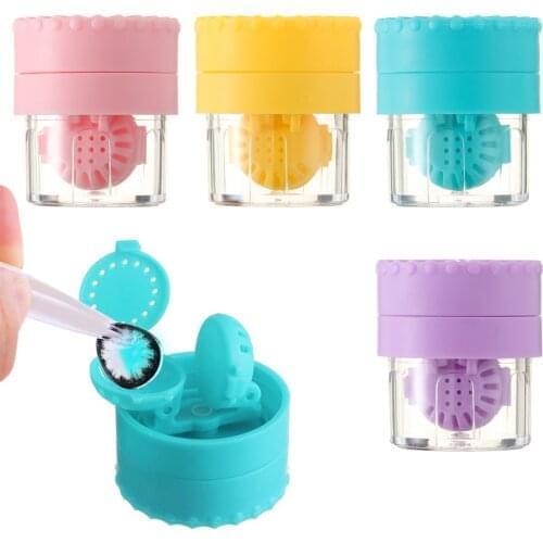 Portable Plastic Glasses Lenses Box Contact Lens Cleaner Case Glasses Lenses Container Glasses Storage Holder Eyewear Accessory