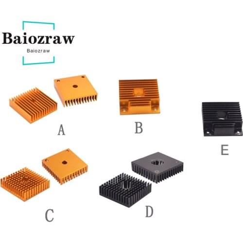 3D Printer Heat Sink MK7 MK8 Extruder Aluminum Block 40x40x11mm for 42 Stepper Motor MK7/MK8 Extruder Heat Sink