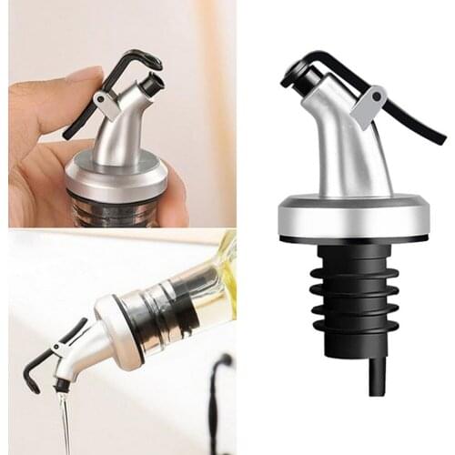 Olive Oil Sprayer Liquor Dispenser ABS Lock Wine Pourers Flip Top Drink Wine Stopper Leak-proof Nozzle Kitchen Tools