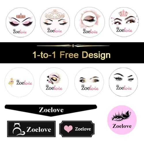 25mm Lashes Mink Eyelashes Customized Logo Stickers 200pcs Wholesale Label Free Design Logo For Mink Lashes Custom Logo