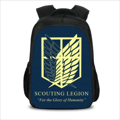 Anime Attack on Titan Backpack Children Daily Backpack Mikasa Ackerman Eren Jaeger School Bags For Teen School Backpacks Mochila