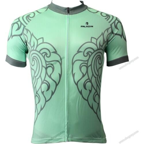 Green coolest bike riding clothes for summer short sleeve cycling jersey personalised for mens XXXL