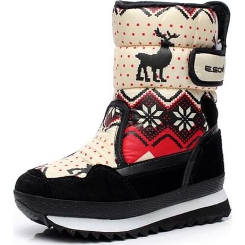 The new girl add wool more comfortable boots fashion waterproof non-slip boots ms comfortable warm warm boots size 39.42