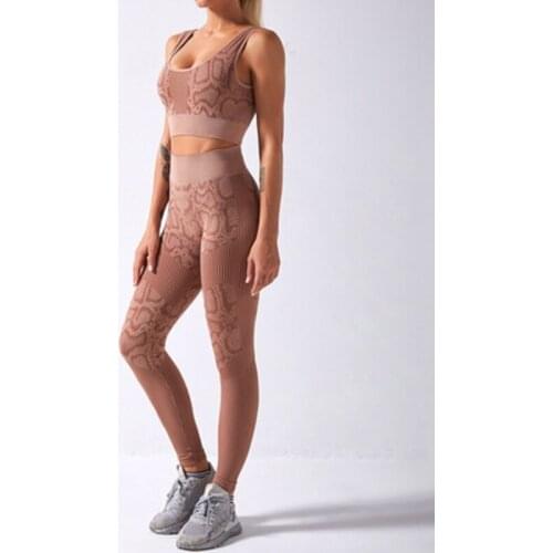 Women fitness sports yoga clothing suit two-piece camisole stretch long pants good quality lady sport running wearing clothes