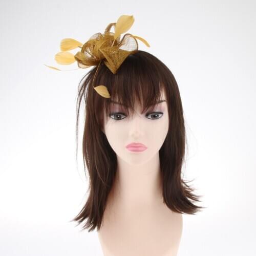 Womens Wedding Feather Fascinator Headband Derby Hat 1920s Headdress