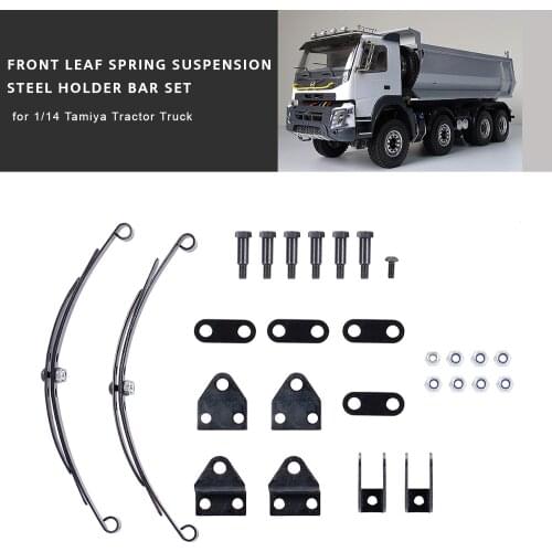 1:14 RC Truck Meta Front Rear Spring Suspension Steel Holder Bar Set For 1/14 Tamiya Tractor Truck