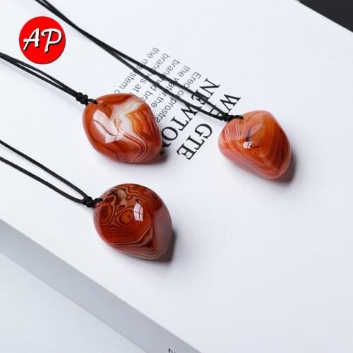 1pc Twining Agate Gemstone Natural Healing Crystal Large Particle Polished Crushed Stone Women Jewelry Pendant Necklace