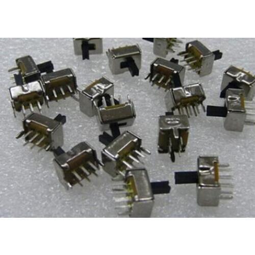10PCS SS-22D07VG4 2 Position 2P2T PCB Panel Vertical Slide Power Toggle Switch