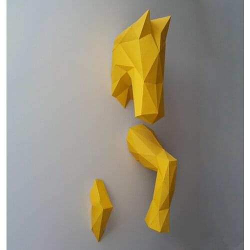 3D Paper Model Handmade Horse DIY Wall Papercraft Home Decor Wall Decoration Max Puzzles Educational DIY Kids Animal Toys Gift