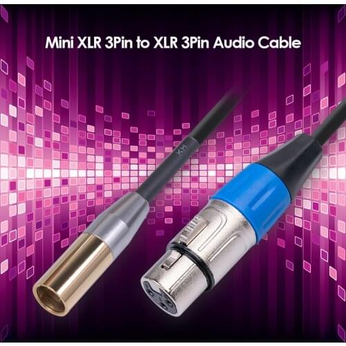 3 Pin Female Audio Cable XK101K18 Camera Video Assist Mini XLR 3 Pin Male to XLR Lightweight Amplifier Easily Carrying