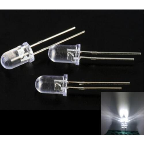 Free shipping 1000pcs 5mm led white light bulbs / 5MM White Colour LED emitting diode F5mm White LED