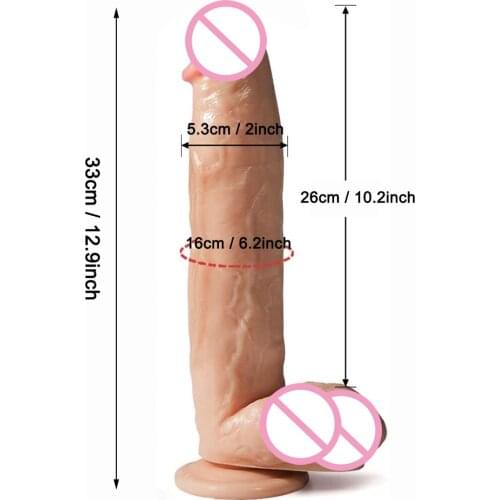 33CM Huge Anal Plug Large Butt Plug Big Dildo Vaginal Anus Expansion with Suction Cup Erotic Anal Sex Toys for Men Woman Gay