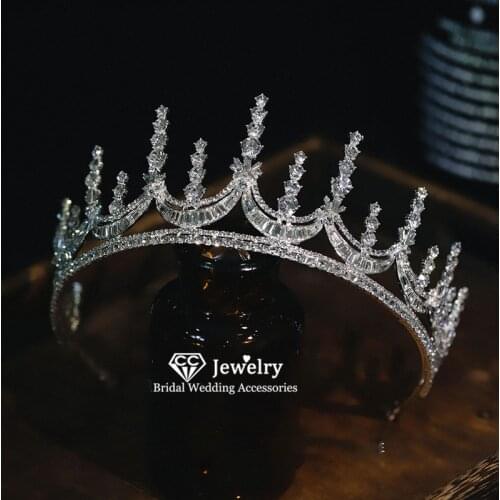CC Crown Tiara Hairband Headband Jewelry Luxury Wedding Hair Accessories for Women Bride Crowns Party Engagement Headwear AN17