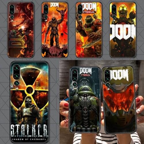 Doom Game Phone case For Huawei P Mate P10 P20 P30 P40 10 20 Smart Z Pro Lite 2019 black painting shell art Etui fashion coque