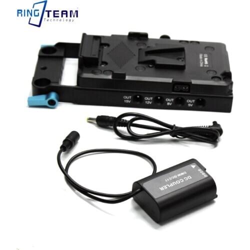 DMW-DCC17 DC Coupler DMW-BLK22 Dummy Battery+ V Mount Plate for Panasonic DC-S5 DC-S5K Lumix S5