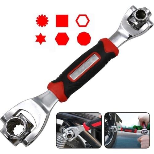 48-in-1 Tiger Wrench Hand Tools Socket Works With Spline Bolts Torx 360 Degree 6-Point Universial Furniture Car Repair Spanner