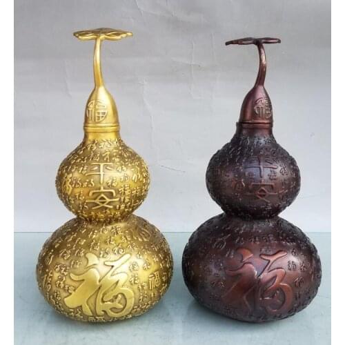 China brass seiko auspicious gourd crafts statue
