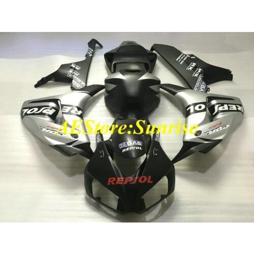Motorcycle Fairing kit for HONDA CBR1000RR 06 07 CBR 1000RR 2006 2007 CBR1000 ABS Silver matte black Fairings set+gifts HG09
