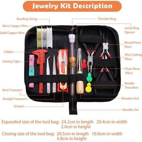 1pcs Bracelet Necklace Alloy Accessories Jewelry Set Jewelry Making Magnifying Glass Tool OpenJump Ring Earring Hook