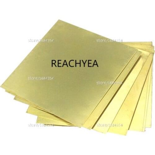 Thin latten flitter gold brass sheet Yellow copper foil Brass plate 1 x 100 x 100mm 1mm thickness brass strip