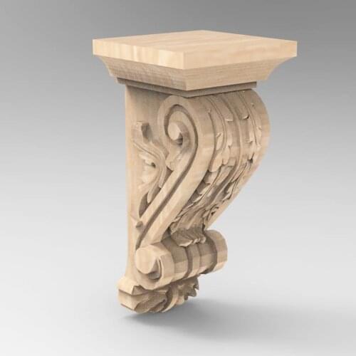 3D STL Model Supports Stands Legs for CNC Router Aspire Artcam Part of Corner or Column Carving Machine Relief _ decor 963