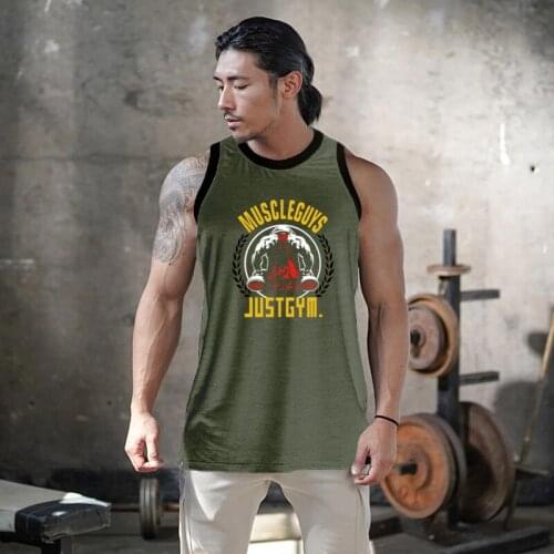 Gym Brand Casual Fitness Tank Tops Men Muscle Guys Clothing Bodybuilding Mesh Breathable Quick-drying Stretch Sleeveless Vest