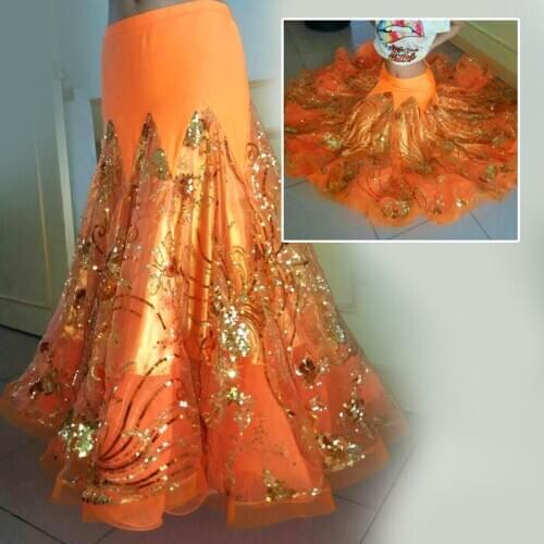New ballroom skirt long ballroom dance skirts for women waltz standard ballroom skirts women Custom size