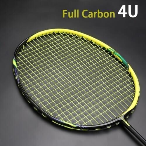 F7 Full Carbon Fiber Strung Badminton Racket Ultralight 4U 82g Professional Offensive Type Racquet With Bags Speed Padal
