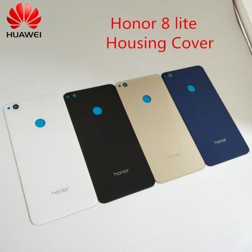 Huawei Honor 8 Lite Glass Housing Battery Cover Rear Door Replacement Back Case For Honor 8lite With Logo & Adhesive Sticker