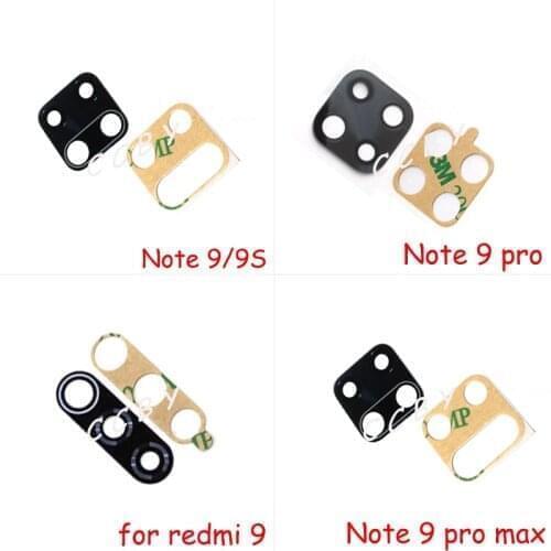 2pcs Camera Glass Lens For Xiaomi Redmi 9 9C 9T 9A 9i 9AT Note 9 9S Pro Max Rear Bcak Camera Glass Cover With Adhesive Sticker