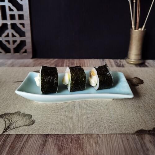 Sushi Plate Tray Porcelain Celadons Towel Dish Ceramic Dinnerware Microwave and Dishwasher Safe