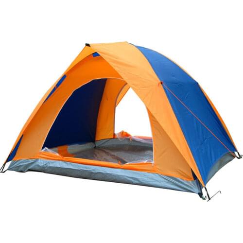 Ultra-light portable Outdoor camping tent Double layer adhesive anti-rain 3 person tent classic hot models against heavy rain