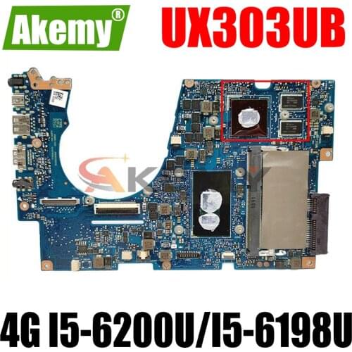 UX303UB Motherboard For ASUS UX303UB UX303U UX303UA Laptop Motherboard original notebook 4G I5-6200U GT940M-2GB 100% Test