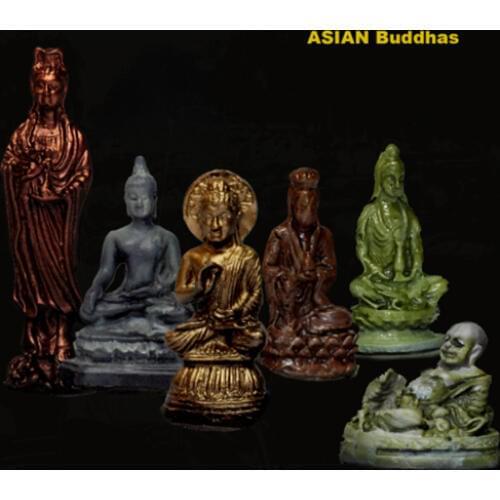 1/35 ancient Buddhas (6 statues) Resin figure Model kits Miniature gk Unassembly Unpainted