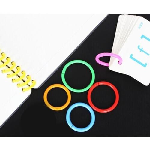 20Pcs 28mm Plastic Ring Binder DIY Albums Loose-leaf Book Hoops Opening Office Binding Supplies Photo Album