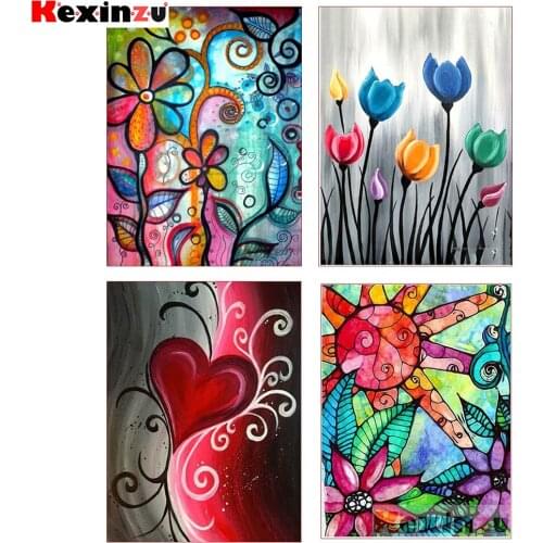 KEXINZU Flowers 5d Diamond Painting Full Square Drill 3d Diamond Embroidery Sale Cross Stitch Home Decoration New Arrival