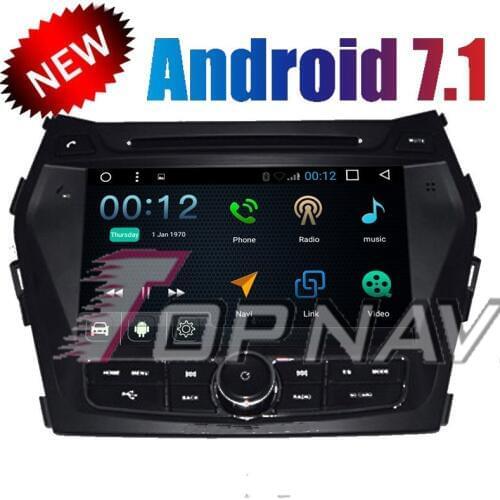 Topnavi 8" Quad Core Android 7.1 Car DVD Multimedia Player for Hyundai IX45 2015 Autoradio GPS Navigation Audio Stereo 2 Din