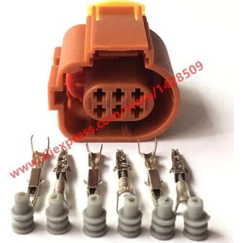 20 Sets 6 Pin 1.5mm Car Throttle Valve Connector Auto Waterproof Wire Harness Plug 284717-3 For KIA Hyundai