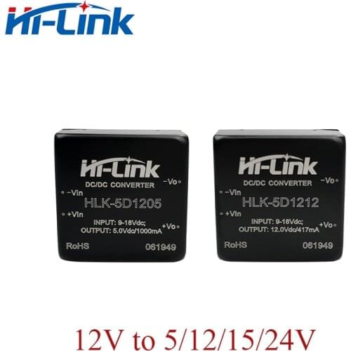 Free shipping 9-18V 12V to 5V/12V/15V/24V Hi-Link DC DC Step down power supply module dc dc boost module