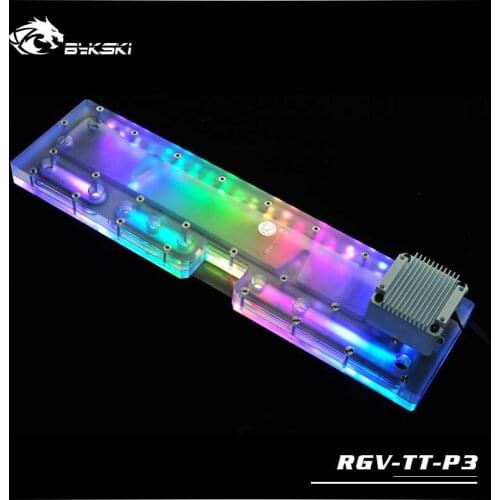 Bykski PC water cooling waterway plate channel integrated board for Tt Core P3 Case,RBW(5V)/RGB(12V) RGV-TT-P3