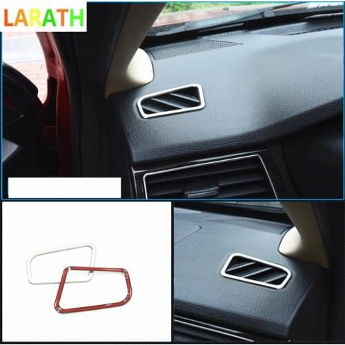 For Lifan Marvell 2016 2017 2pcs Stainless Steel Car Interior Air Condition A/C Vent Outlet Molding Trim Cover