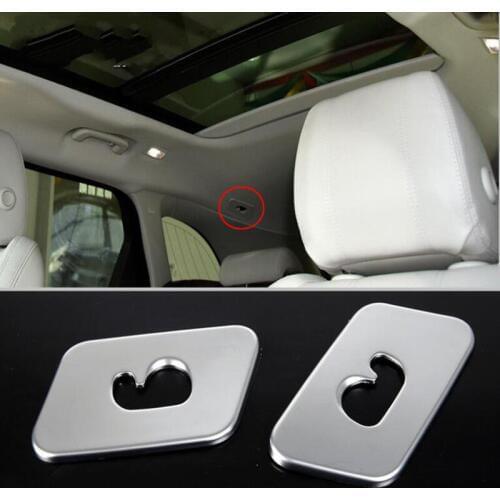 For Range Rover Velar 2018 2PCS ABS Chrome Car Rear Roof Dome Hook Cover Trim Car Styling Interior Accessories Free Shipping