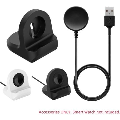 Dock Charger Adapter Stand Holder For Samsung Galaxy Watch 3 R840 R850 Active 2 40mm 44mm USB Charging Cable Silicone Bracket