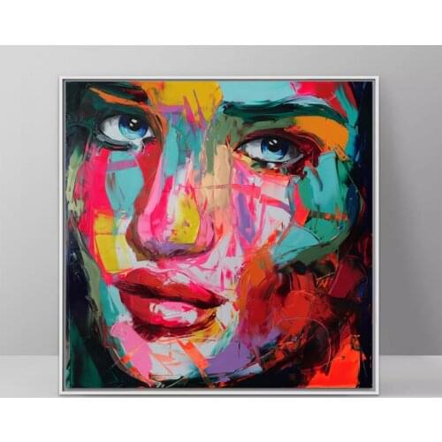 Nielly Francoise art work wall decoration oil painting Portrait face art home decoration modern Painted canvas painting unframed