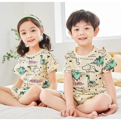 Summer Kids Pajamas Baby Boys Girls Clothing Sets Cartoon Short Sleeve T-Shirt+Shorts Kid Clothes Pijamas Children Sleepwear