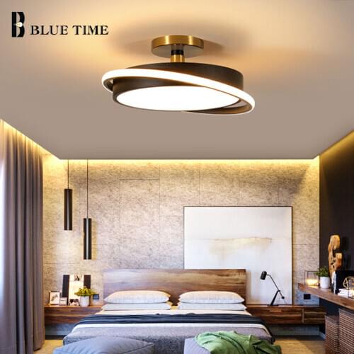 Black&White Modern Led Ceiling Lamp 110V 220V Chandelier Ceiling Light for Living room Bedroom Dining room Kitchen Light Fixture
